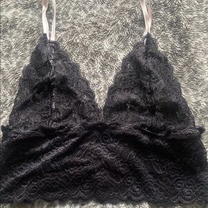 Black lace bralette